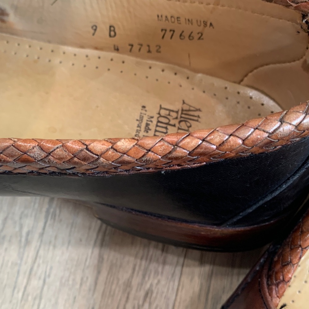 Allen Edmonds Maxfield Black and Brown Tassel Leather Loafers Size 9 - Picture 8 of 11